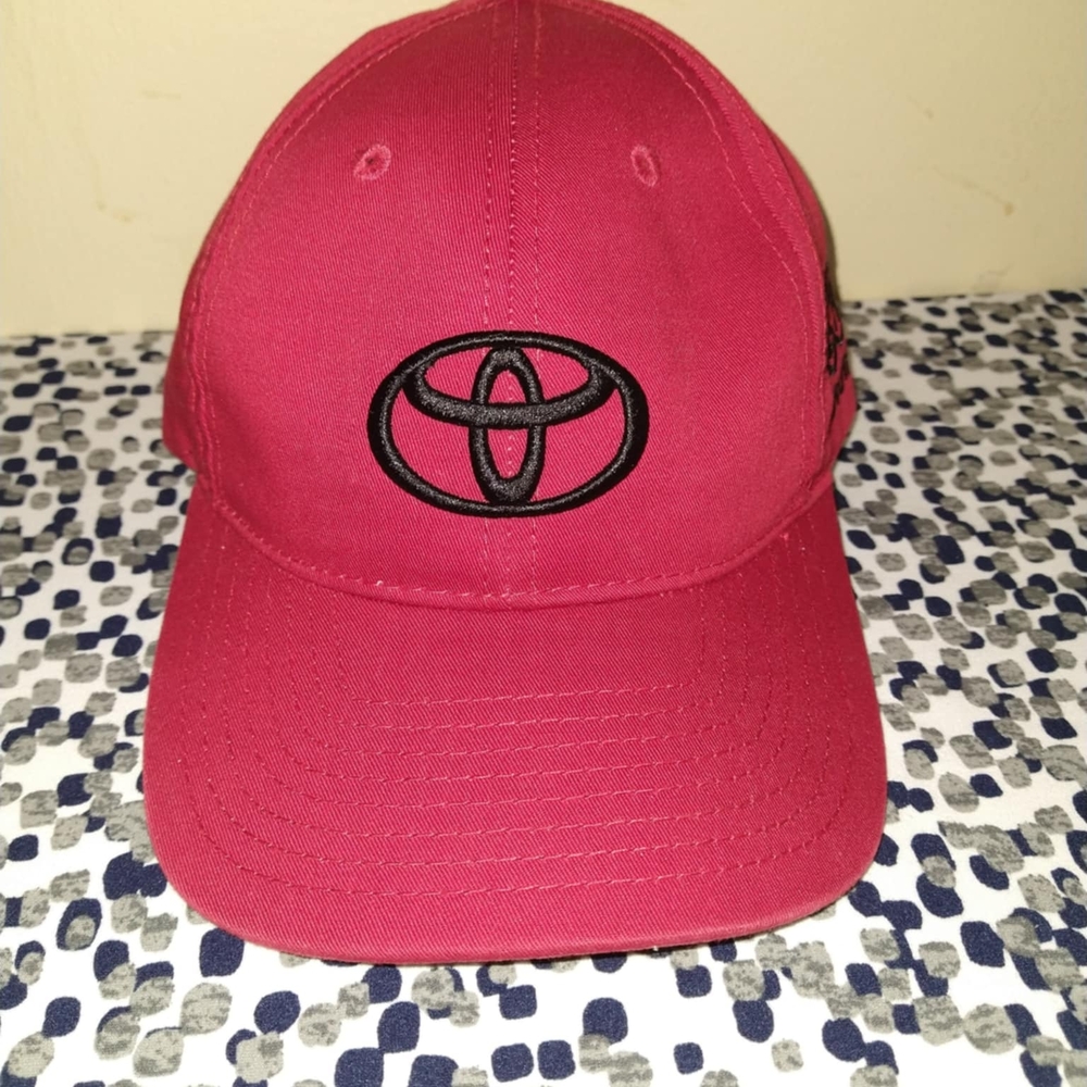 Vtg Red Toyota Motor Vehicle Baseball Cap Trucker Hat